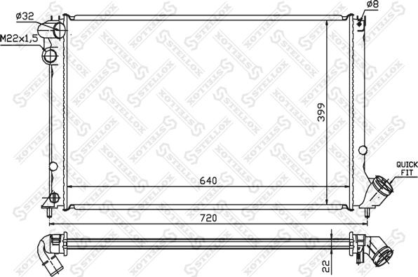 Stellox 10-25105-SX - Radiators, Motora dzesēšanas sistēma ps1.lv