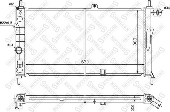 Stellox 10-25101-SX - Radiators, Motora dzesēšanas sistēma ps1.lv