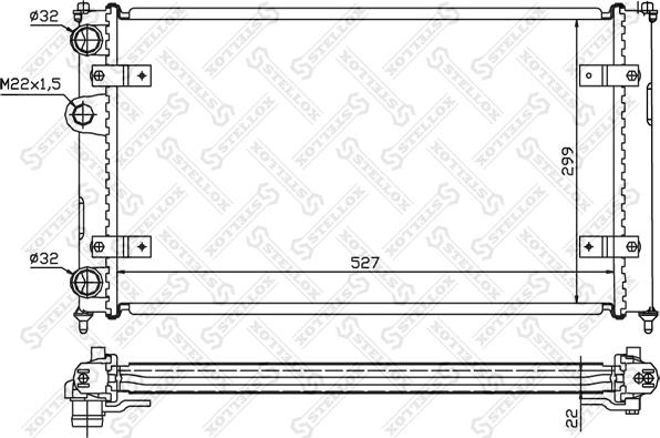 Stellox 10-25108-SX - Radiators, Motora dzesēšanas sistēma ps1.lv