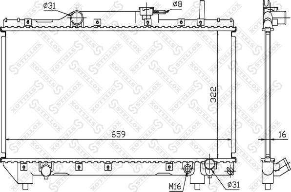 Stellox 10-25116-SX - Radiators, Motora dzesēšanas sistēma ps1.lv