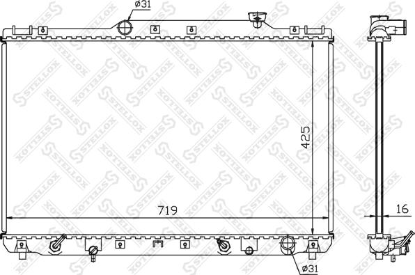 Stellox 10-25111-SX - Radiators, Motora dzesēšanas sistēma ps1.lv