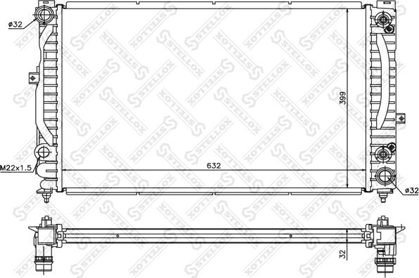 Stellox 10-25139-SX - Radiators, Motora dzesēšanas sistēma ps1.lv