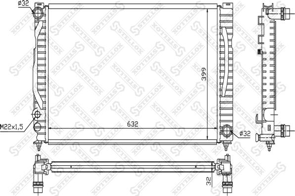 Stellox 10-25125-SX - Radiators, Motora dzesēšanas sistēma ps1.lv