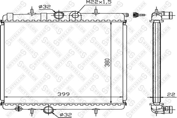 Stellox 10-25122-SX - Radiators, Motora dzesēšanas sistēma ps1.lv