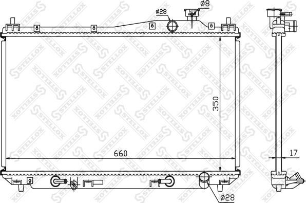 Stellox 10-25172-SX - Radiators, Motora dzesēšanas sistēma ps1.lv