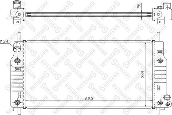 Stellox 10-25803-SX - Radiators, Motora dzesēšanas sistēma ps1.lv