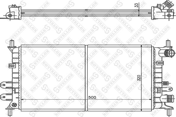 Stellox 10-25811-SX - Radiators, Motora dzesēšanas sistēma ps1.lv