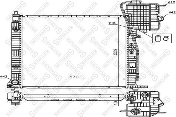 Stellox 10-25873-SX - Radiators, Motora dzesēšanas sistēma ps1.lv