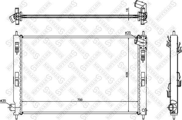 Stellox 10-25349-SX - Radiators, Motora dzesēšanas sistēma ps1.lv