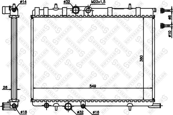 Stellox 10-25354-SX - Radiators, Motora dzesēšanas sistēma ps1.lv