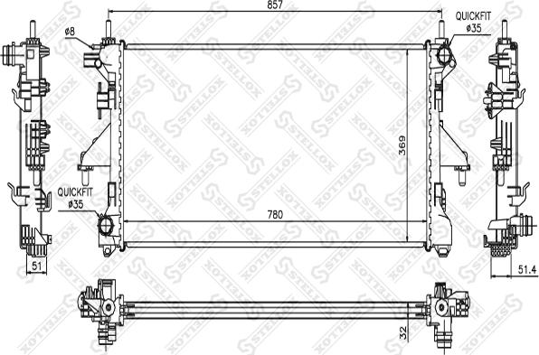 Stellox 10-25355-SX - Radiators, Motora dzesēšanas sistēma ps1.lv