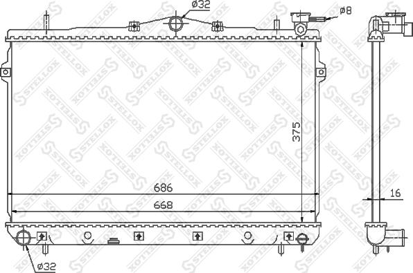 Stellox 10-25304-SX - Radiators, Motora dzesēšanas sistēma ps1.lv