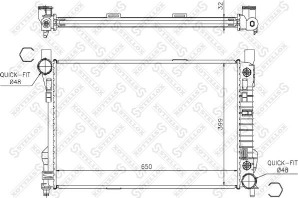 Stellox 10-25386-SX - Radiators, Motora dzesēšanas sistēma ps1.lv