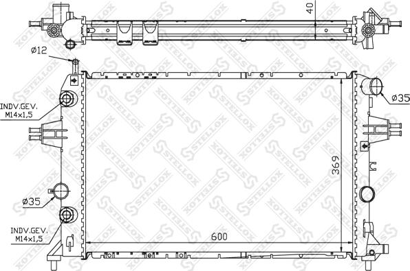 Stellox 10-25387-SX - Radiators, Motora dzesēšanas sistēma ps1.lv