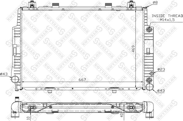 Stellox 10-25373-SX - Radiators, Motora dzesēšanas sistēma ps1.lv