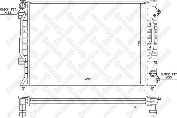 Stellox 10-25249-SX - Radiators, Motora dzesēšanas sistēma ps1.lv