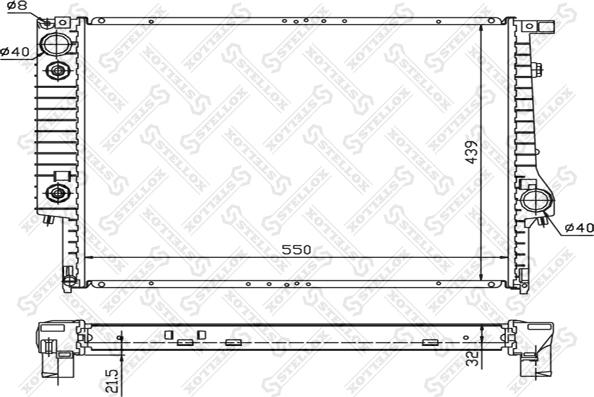 Stellox 10-25256-SX - Radiators, Motora dzesēšanas sistēma ps1.lv