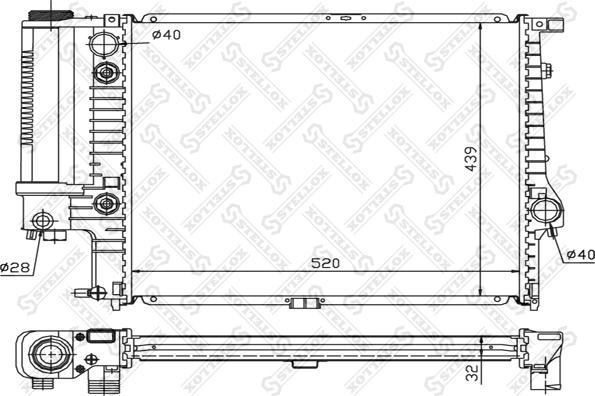 Stellox 10-25250-SX - Radiators, Motora dzesēšanas sistēma ps1.lv