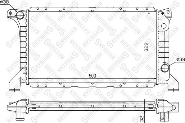 Stellox 10-25252-SX - Radiators, Motora dzesēšanas sistēma ps1.lv