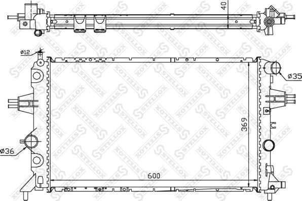 Stellox 10-25265-SX - Radiators, Motora dzesēšanas sistēma ps1.lv