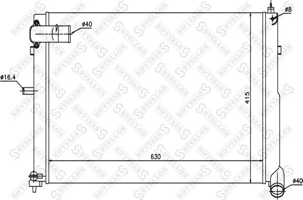 Stellox 10-25263-SX - Radiators, Motora dzesēšanas sistēma ps1.lv