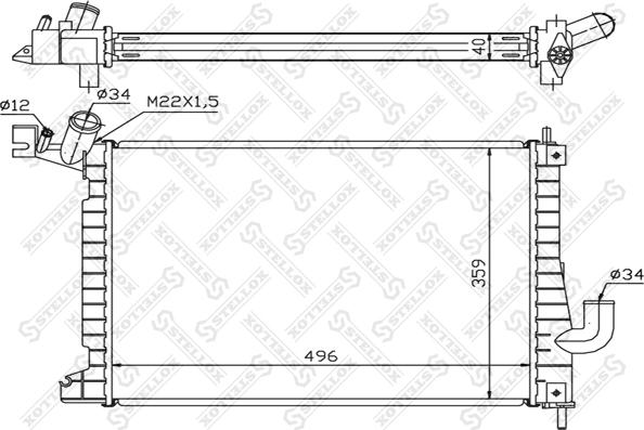 Stellox 10-25262-SX - Radiators, Motora dzesēšanas sistēma ps1.lv