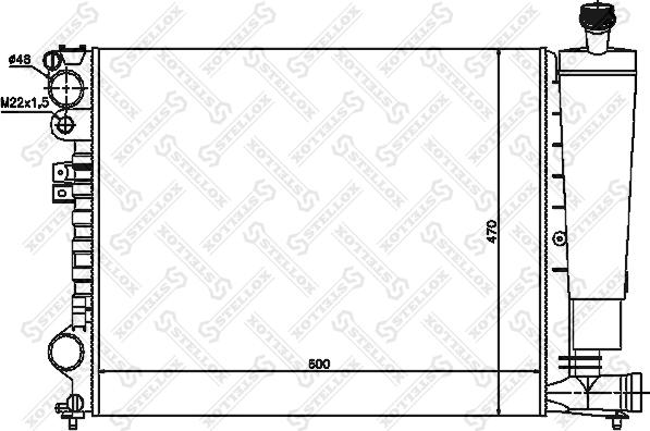 Stellox 10-25209-SX - Radiators, Motora dzesēšanas sistēma ps1.lv