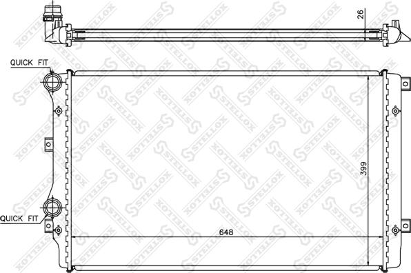 Stellox 10-26428-SX - Radiators, Motora dzesēšanas sistēma ps1.lv