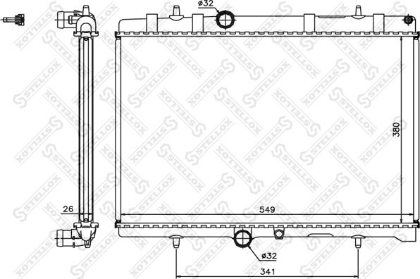 Stellox 10-25201-SX - Radiators, Motora dzesēšanas sistēma ps1.lv