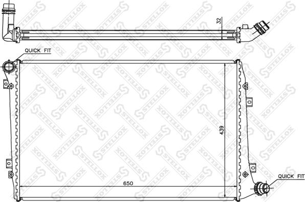 Stellox 10-25286-SX - Radiators, Motora dzesēšanas sistēma ps1.lv