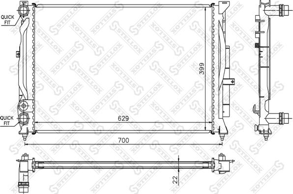 Stellox 10-25288-SX - Radiators, Motora dzesēšanas sistēma ps1.lv