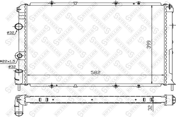 Stellox 10-25237-SX - Radiators, Motora dzesēšanas sistēma ps1.lv