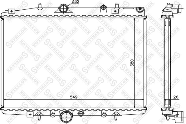 Stellox 10-25229-SX - Radiators, Motora dzesēšanas sistēma ps1.lv