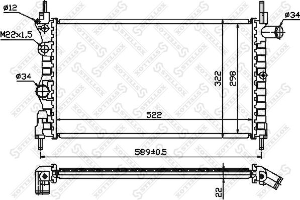 Stellox 10-25223-SX - Radiators, Motora dzesēšanas sistēma ps1.lv