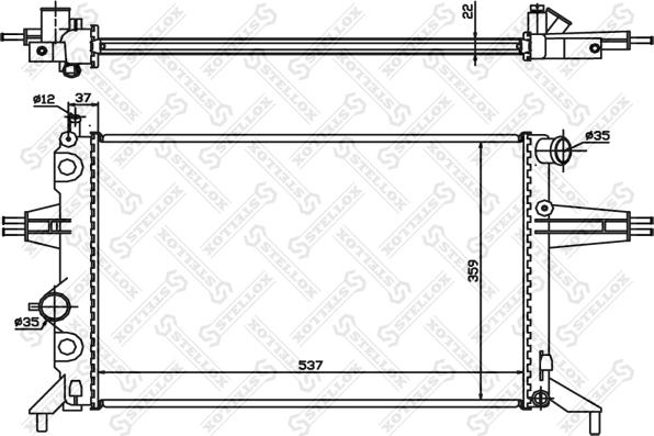 Stellox 10-25271-SX - Radiators, Motora dzesēšanas sistēma ps1.lv