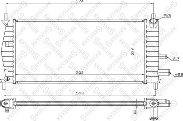 Stellox 10-25799-SX - Radiators, Motora dzesēšanas sistēma ps1.lv