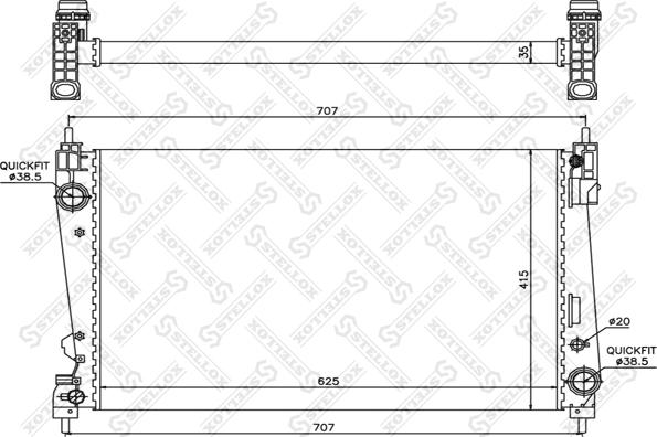 Stellox 10-25770-SX - Radiators, Motora dzesēšanas sistēma ps1.lv