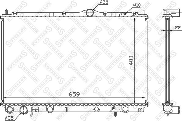 Stellox 10-26459-SX - Radiators, Motora dzesēšanas sistēma ps1.lv