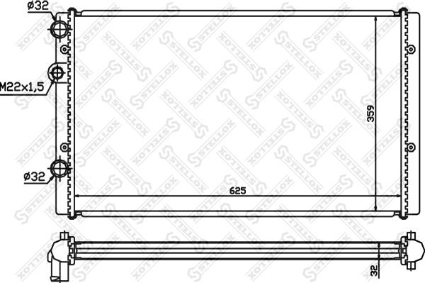 Stellox 10-26419-SX - Radiators, Motora dzesēšanas sistēma ps1.lv