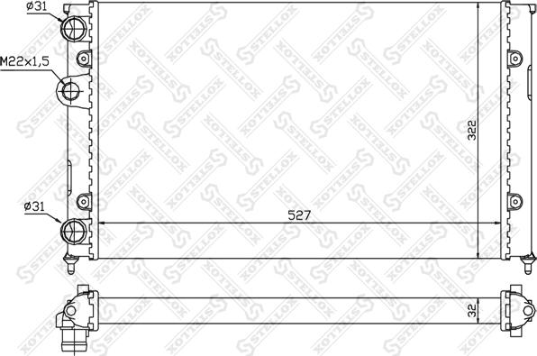 Stellox 10-26413-SX - Radiators, Motora dzesēšanas sistēma ps1.lv