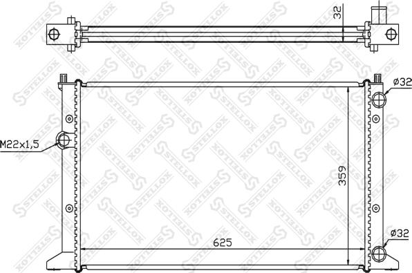 Stellox 10-26427-SX - Radiators, Motora dzesēšanas sistēma ps1.lv