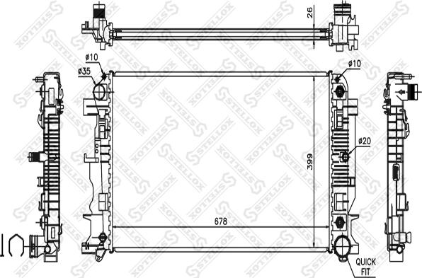 Stellox 10-26553-SX - Radiators, Motora dzesēšanas sistēma ps1.lv