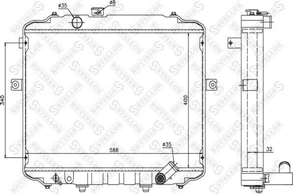 Stellox 10-26607-SX - Radiators, Motora dzesēšanas sistēma ps1.lv