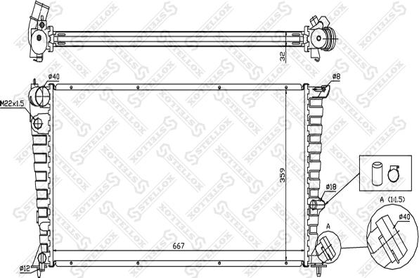 Stellox 10-26094-SX - Radiators, Motora dzesēšanas sistēma ps1.lv