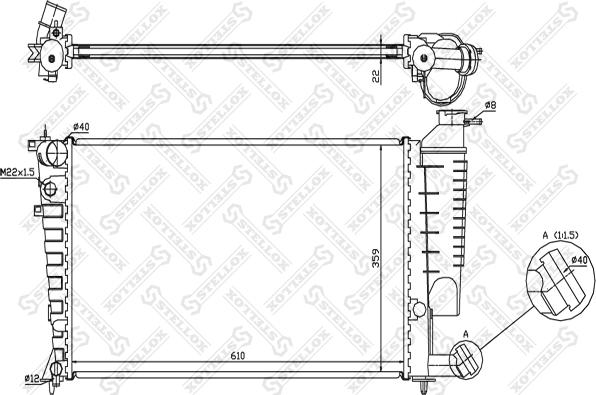 Stellox 10-26096-SX - Radiators, Motora dzesēšanas sistēma ps1.lv