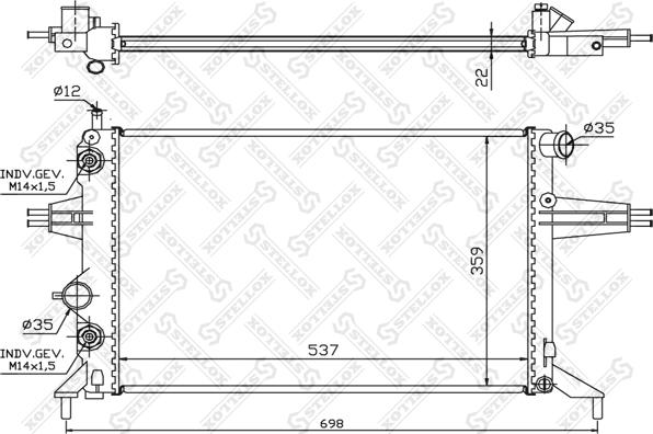 Stellox 10-26066-SX - Radiators, Motora dzesēšanas sistēma ps1.lv