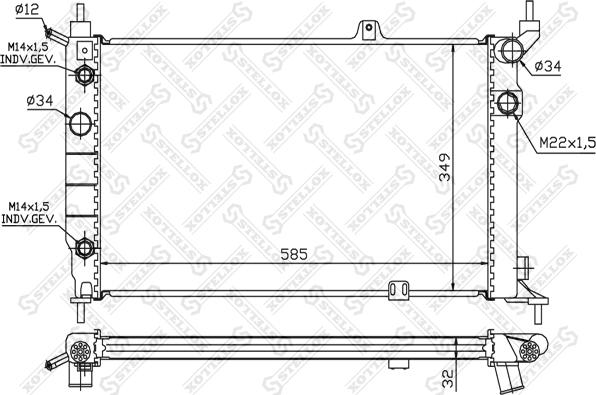 Stellox 10-26067-SX - Radiators, Motora dzesēšanas sistēma ps1.lv