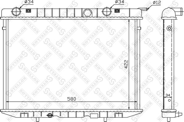 Stellox 10-26008-SX - Radiators, Motora dzesēšanas sistēma ps1.lv