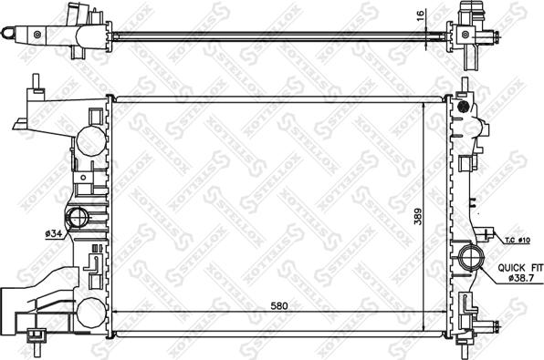 Stellox 10-26032-SX - Radiators, Motora dzesēšanas sistēma ps1.lv