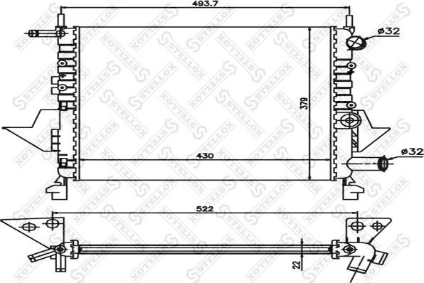 Stellox 10-26190-SX - Radiators, Motora dzesēšanas sistēma ps1.lv